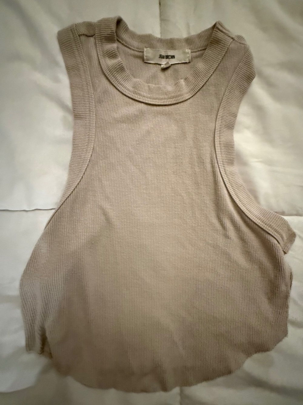 Jona Brown Taupe Crop-Top | XS